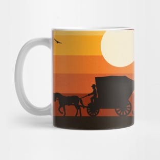 Wild Ride - Retro Vintage Sunset Sky American West Mug